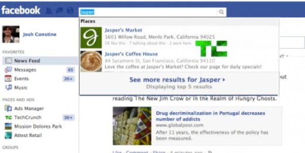 Facebook’s Search Option